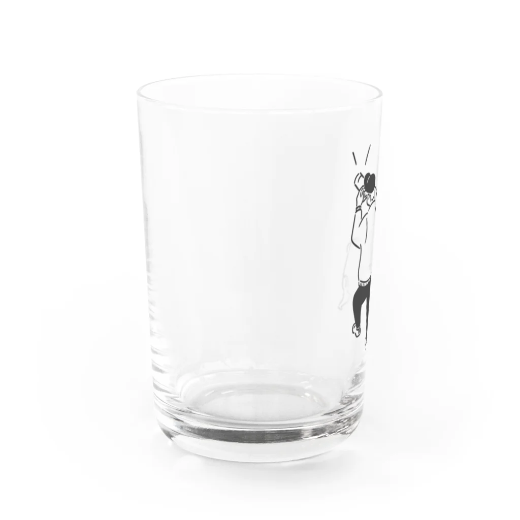 AliviostaのSCOOP スクープ イラスト ヒトとネコ Water Glass :left