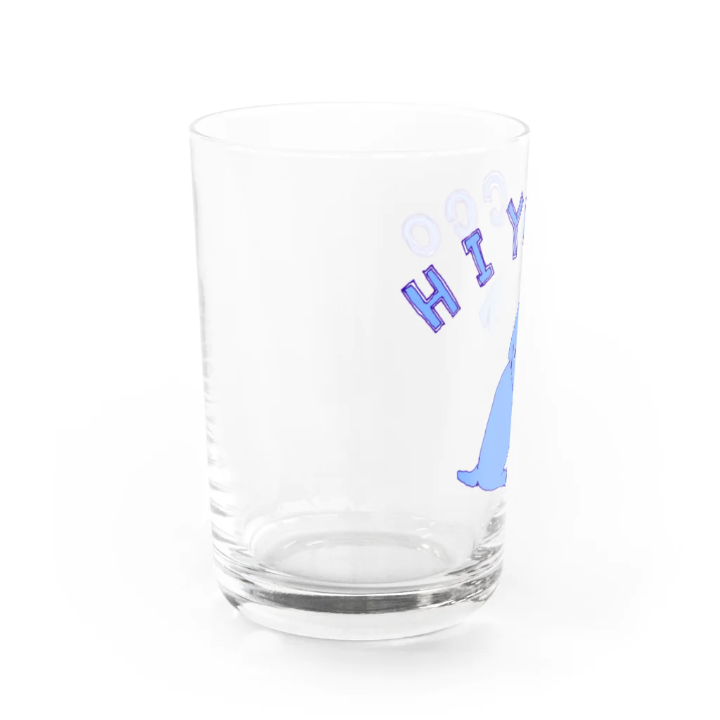 NIKORASU GOのわんこデザイン「ひよっこ」（Tシャツ・パーカー・グッズ・ETC） Water Glass :left