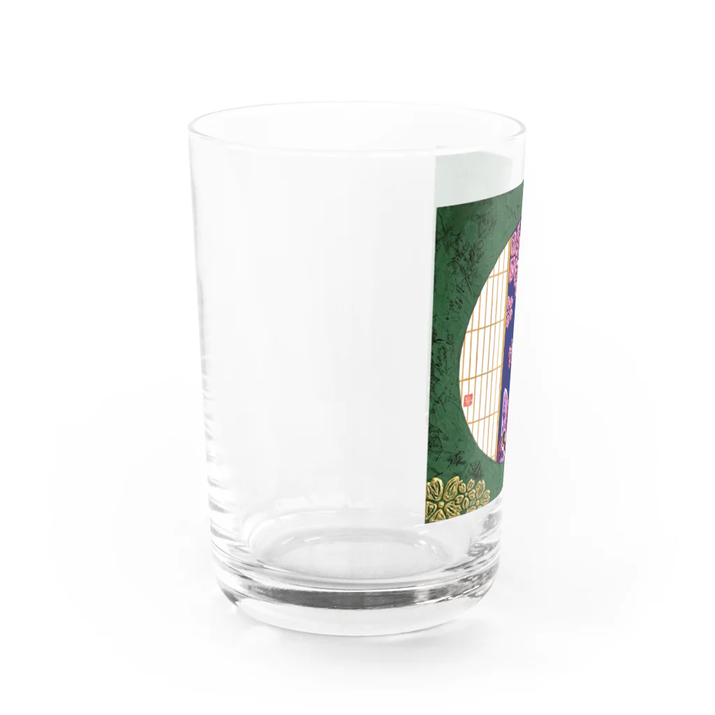 高井里華の夜桜【猫】【家紋】【桜】【夜】 Water Glass :left