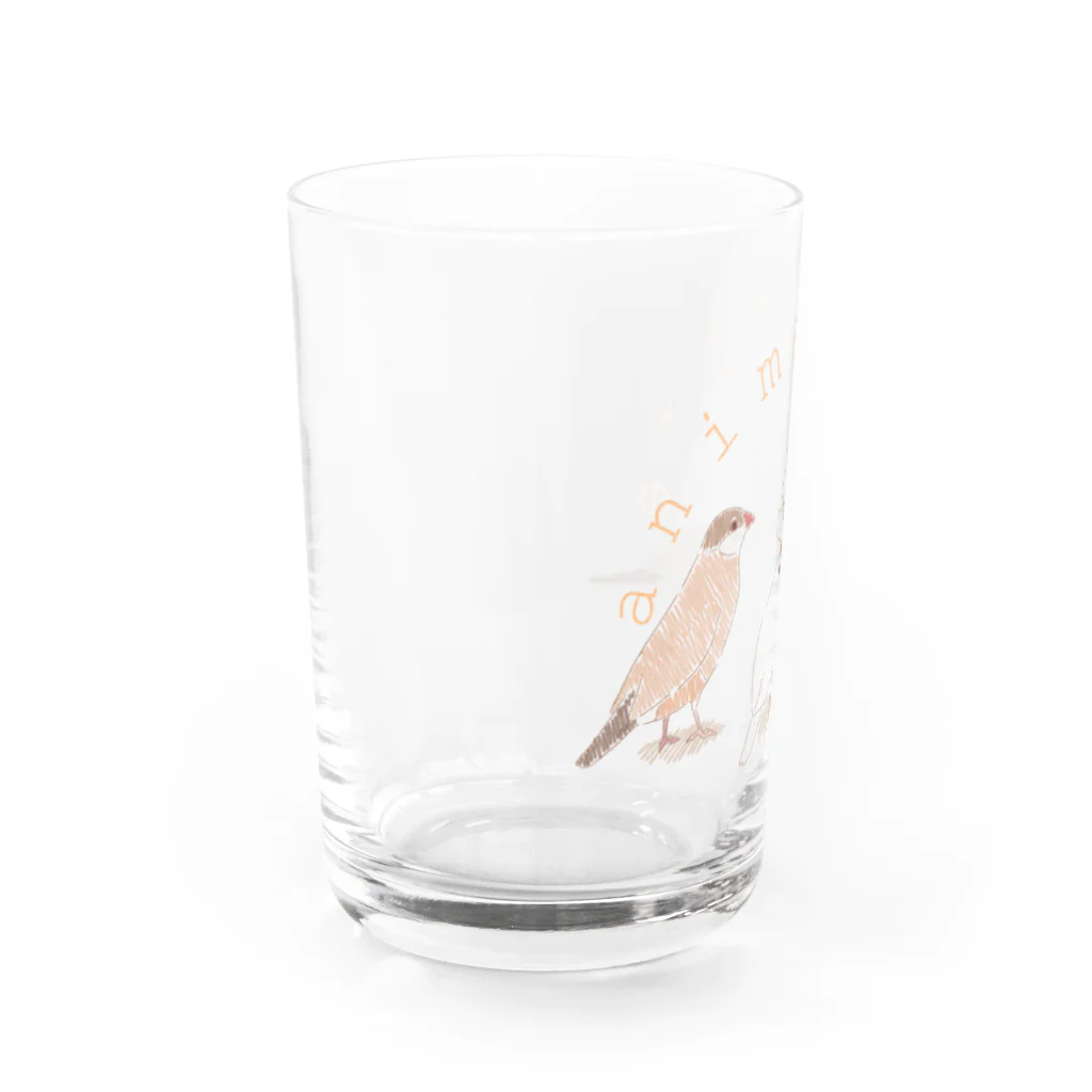 anima*l*eのおつかい文鳥 Water Glass :left