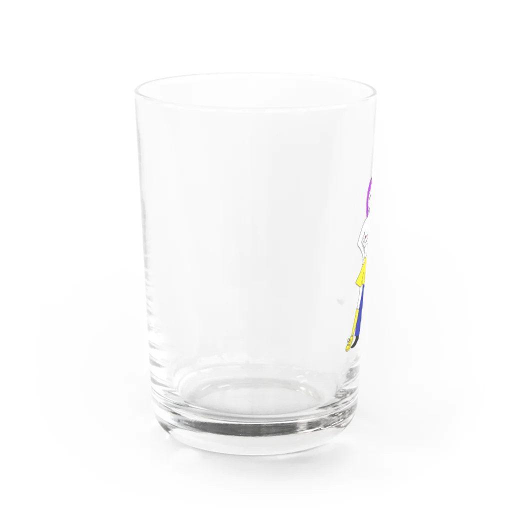 白いチューリップ　の私のブラジャーになってよ Water Glass :left