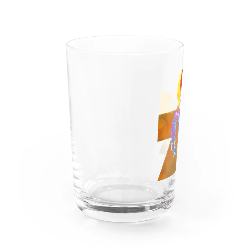 湯沢恵理　宇宙アイテムのメタリックお守り宇宙人グラス Water Glass :left