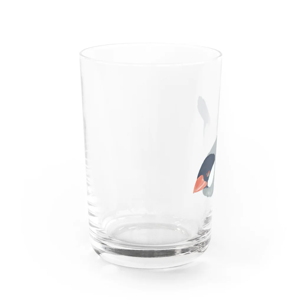 ブンチョのずんだのフクフク文鳥 Water Glass :left