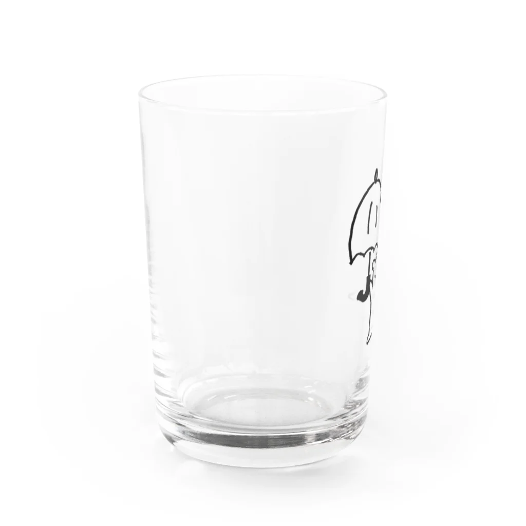 勝海裕@JUNK！の傘をさすカワウソ Water Glass :left