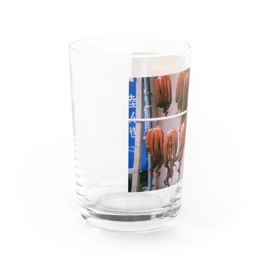 青 海 フィルム 日常の文字入り たこ ｔａｃｏ タコ Water Glass :left