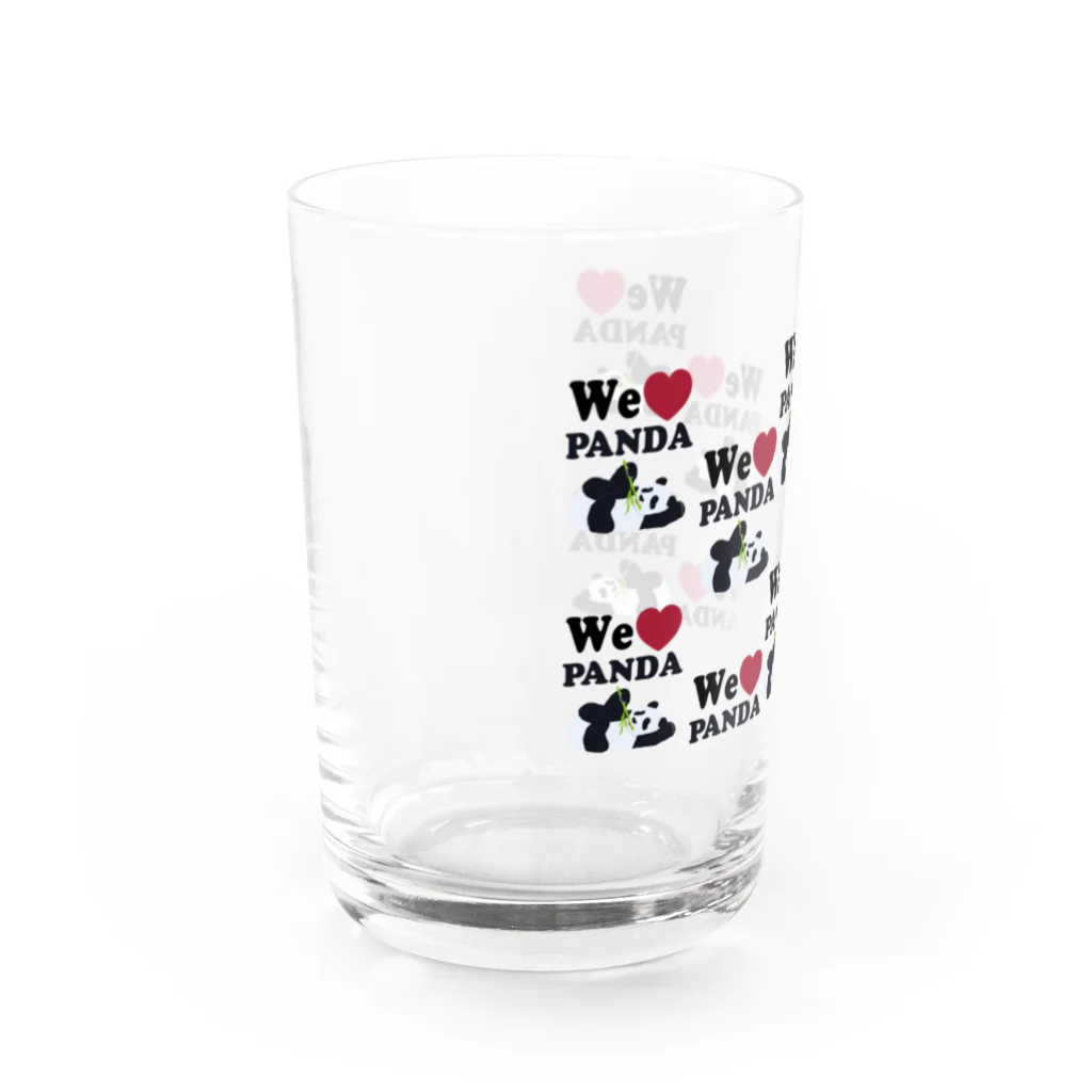 キッズモード某のwe love パンダ　総柄 Water Glass :left