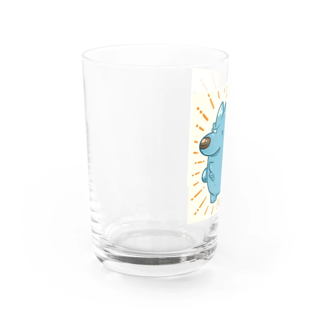 濃厚クリームがけワンコのつやピカななし Water Glass :left