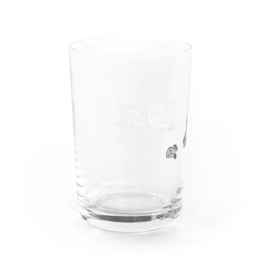 やさいちゃんのグレーコンビ Water Glass :left