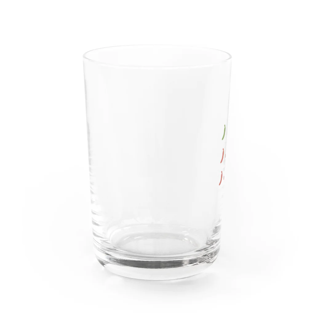 きこりのこしかけグッズショップのとうがらし大集合 Water Glass :left