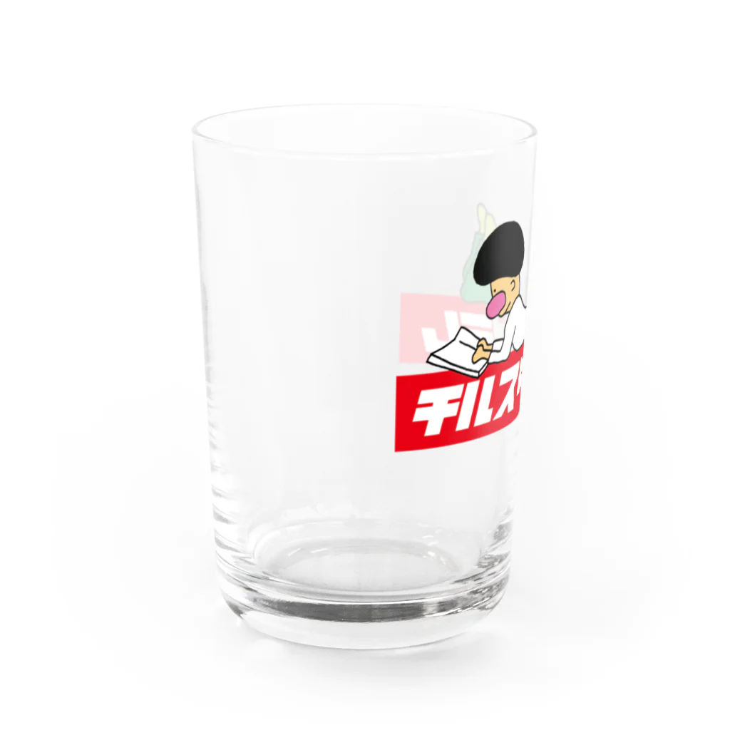 チルにいさんのチルにいさん　LOGO Water Glass :left