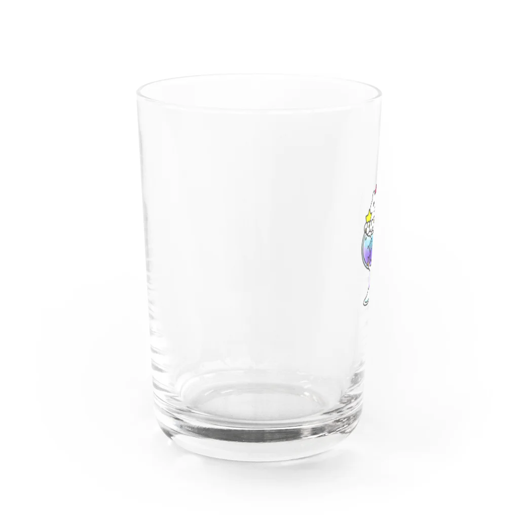 💤ゆめみごこち💤のソーダくまさん Water Glass :left