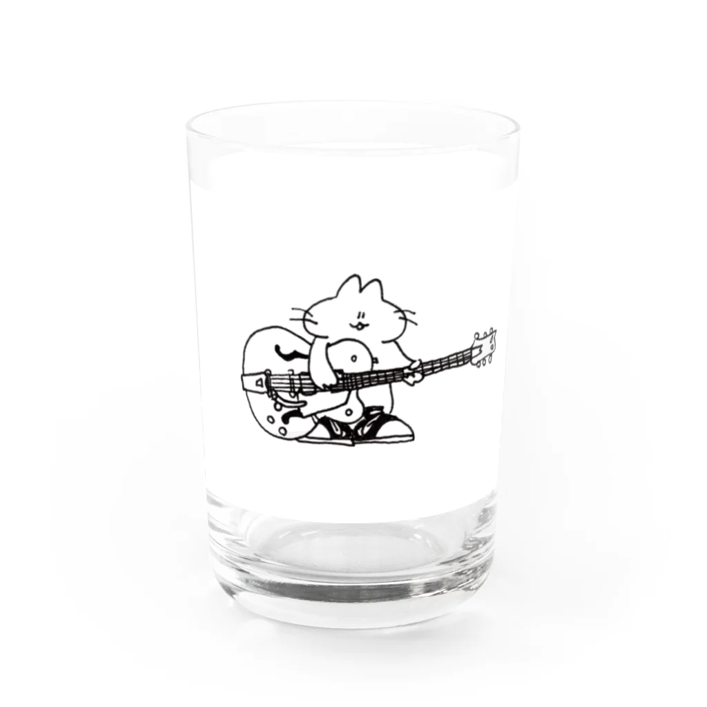 目黒 しおりグッズショップのNo.9 もち子と君のギターグラス　 Water Glass :left