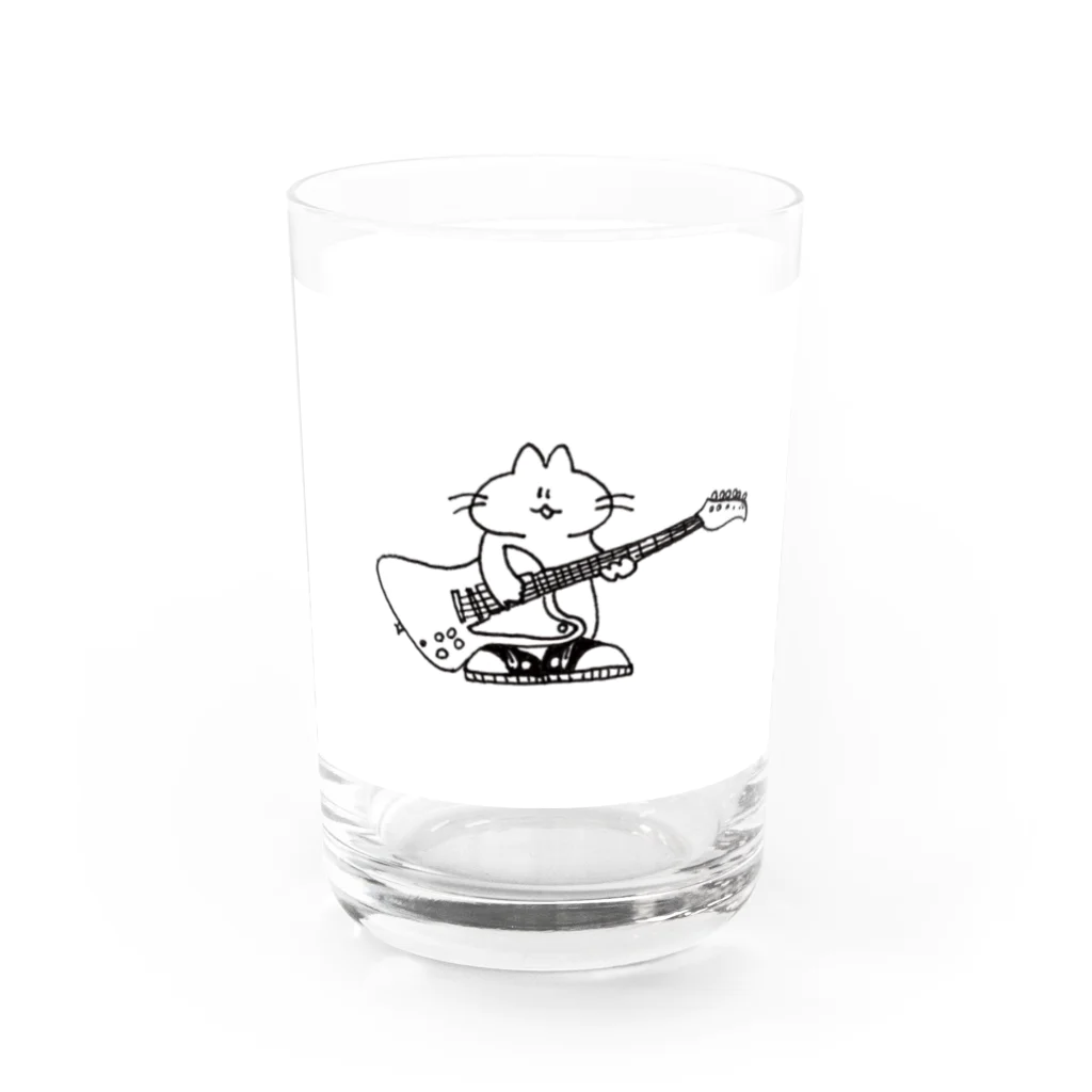 目黒 しおりグッズショップのNo.12 もち子と君のギターグラス　 Water Glass :left