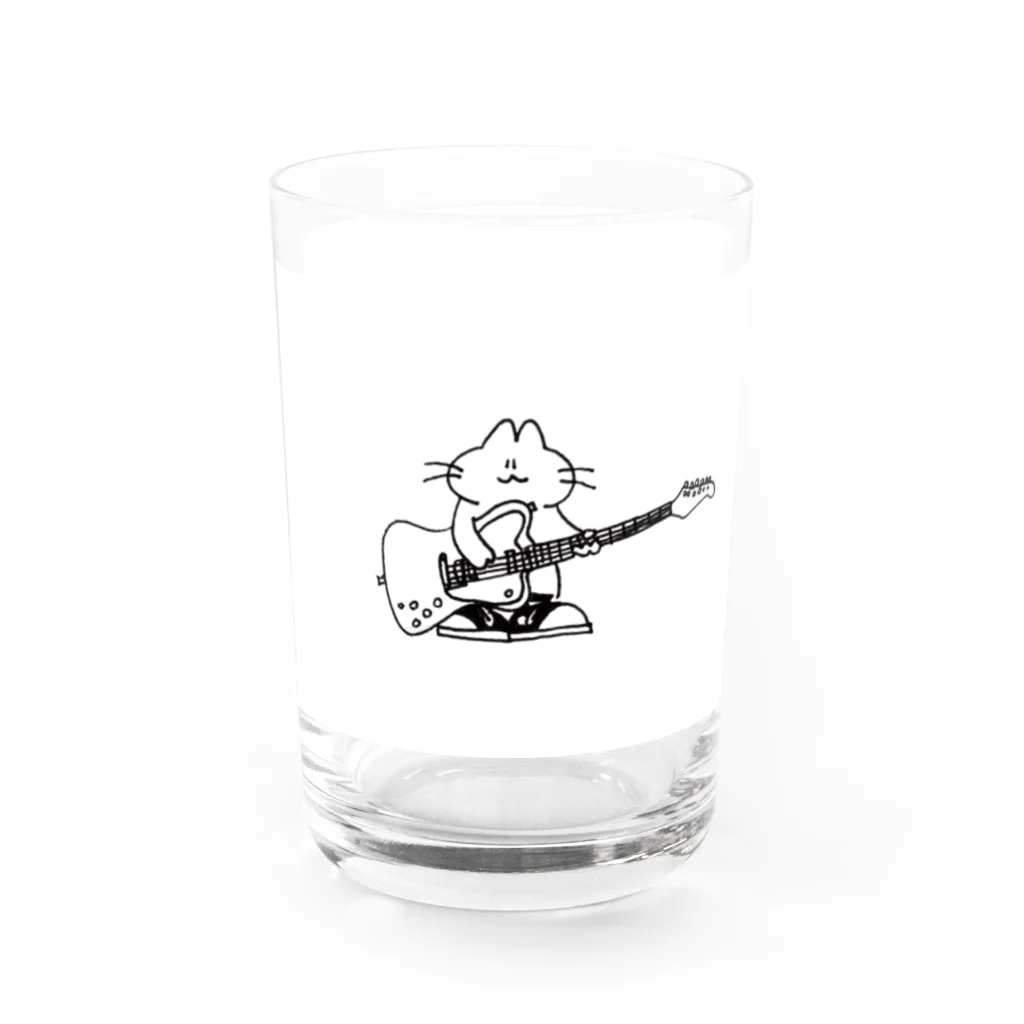 目黒 しおりグッズショップのNo.13 もち子と君のギターグラス　 Water Glass :left