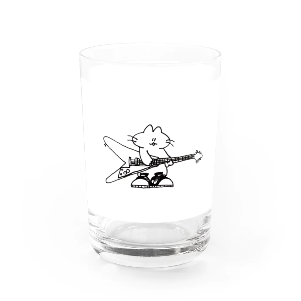 目黒 しおりグッズショップのNo.14 もち子と君のギターグラス　 Water Glass :left