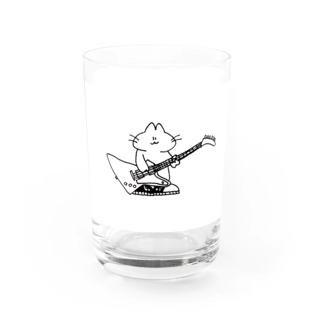 目黒 しおりグッズショップのNo.16 もち子と君のギターグラス　 Water Glass :left