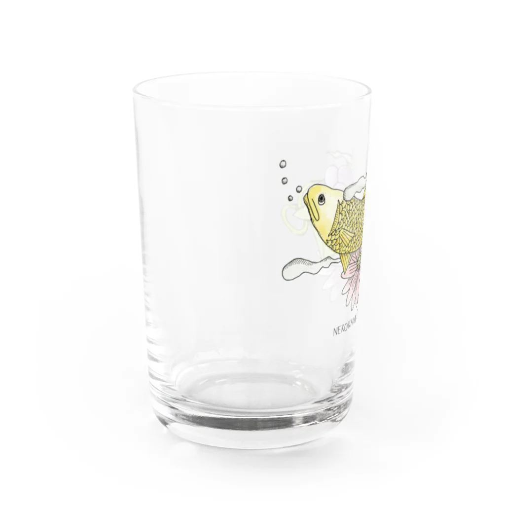 ブリキ屋の猫神さまの仲間（アロ左向き） Water Glass :left