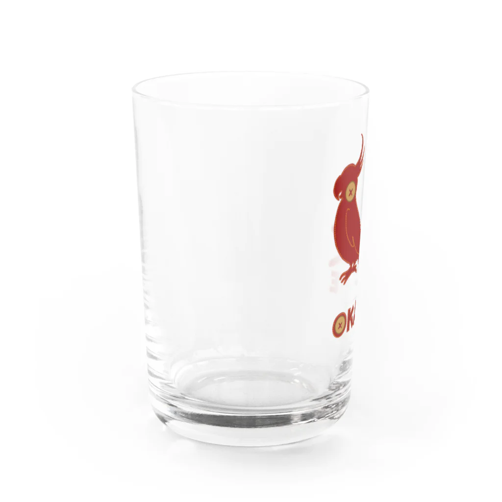 レコードの巣のオカメインコアップリケ Water Glass :left