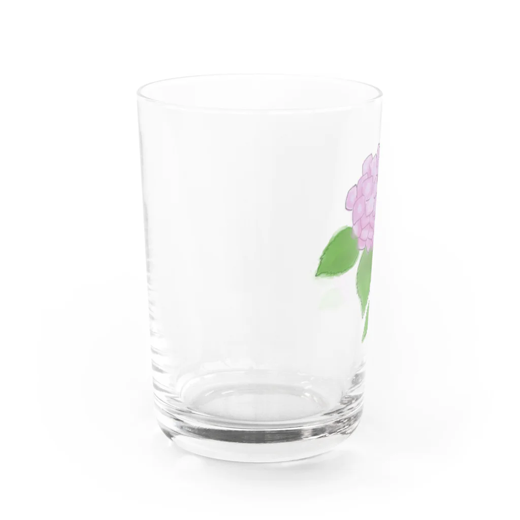 気ままに創作　よろず堂のあじさい　紫 Water Glass :left