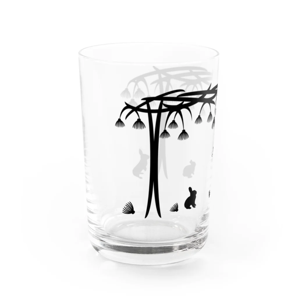 うさぎのきた道&の白黒木兎d Water Glass :left