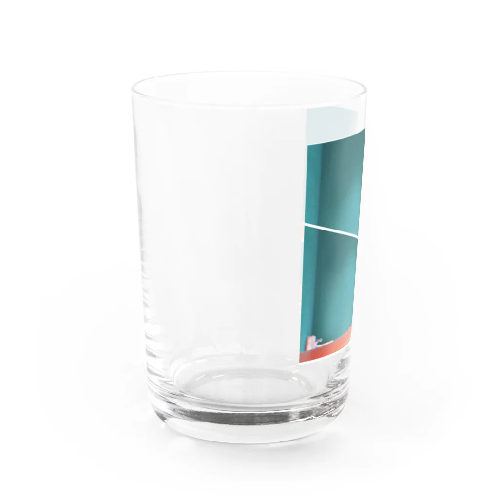 yutoyouのBlue with Red  Water Glass :left