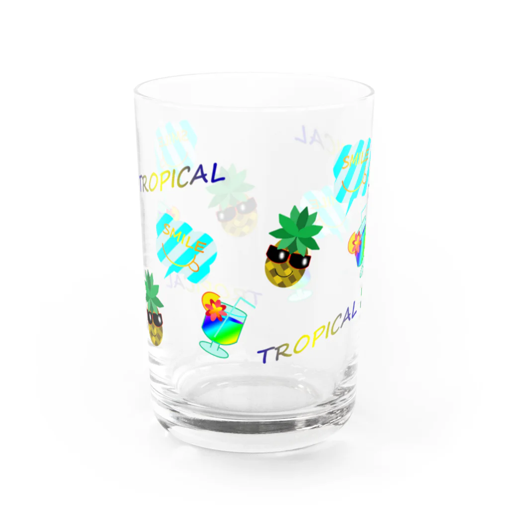 Yokokkoの店のトロピカル＆パイナップル🍍 Water Glass :left