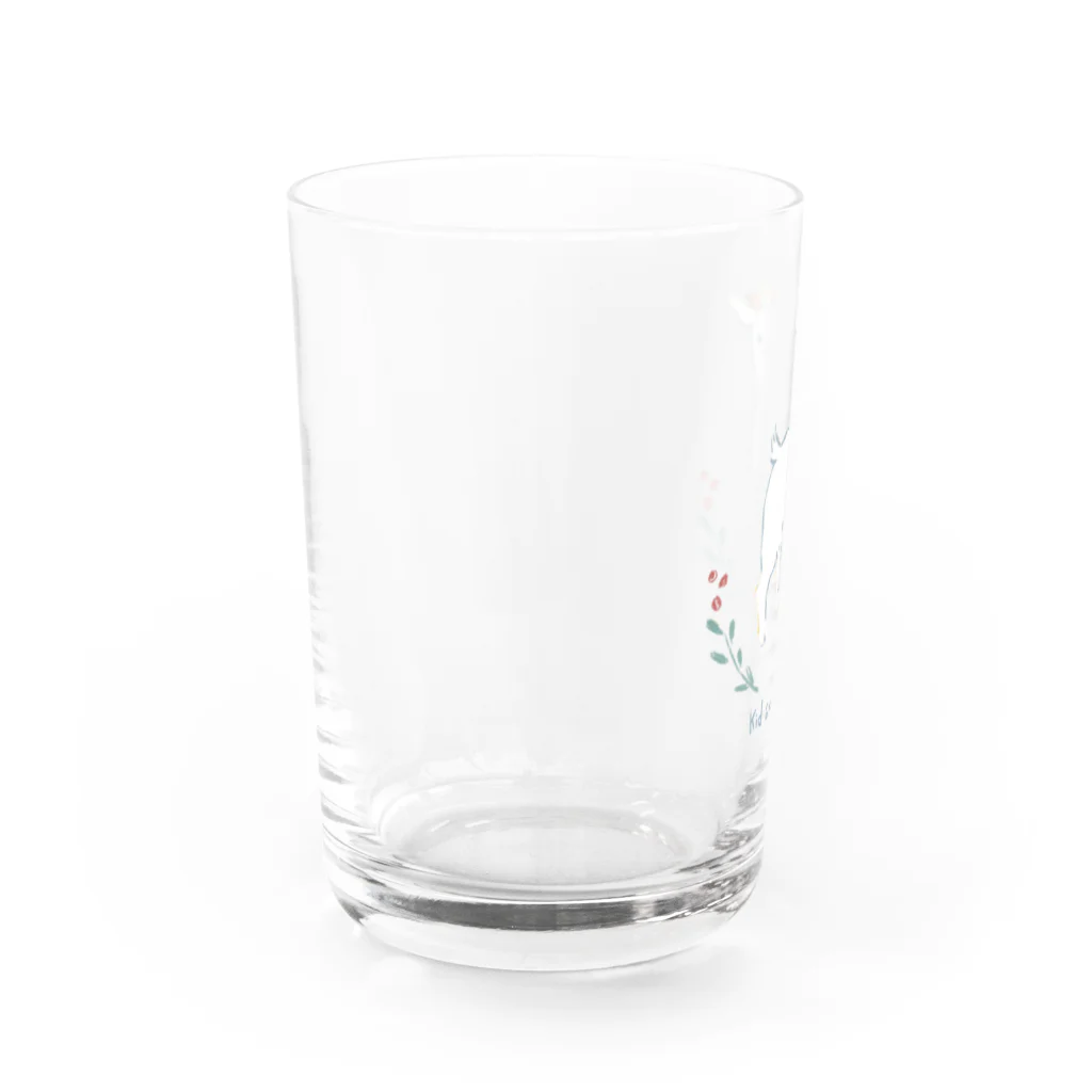 可愛さと暴力のヤギと花 Water Glass :left