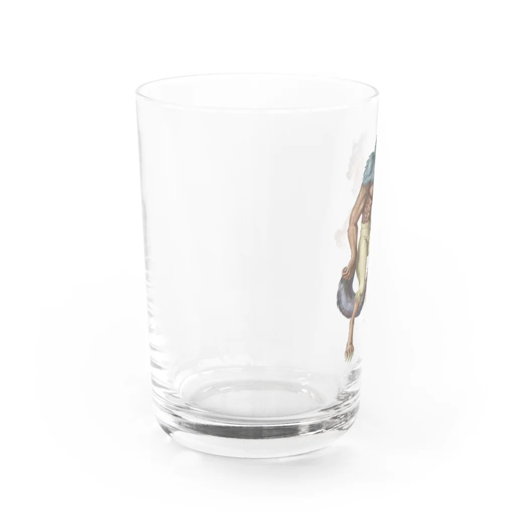 SKULLのUMA未確認動物、狼男 Water Glass :left