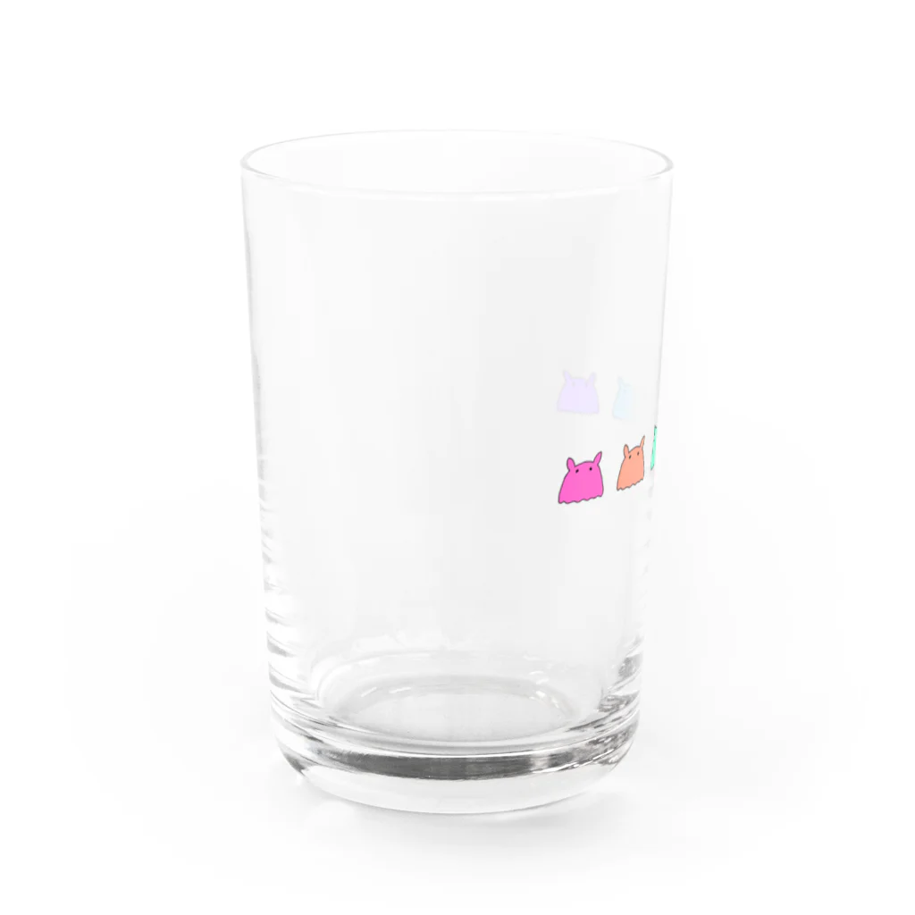 💤ゆめみごこち💤の虹のメンダコちゃんず Water Glass :left