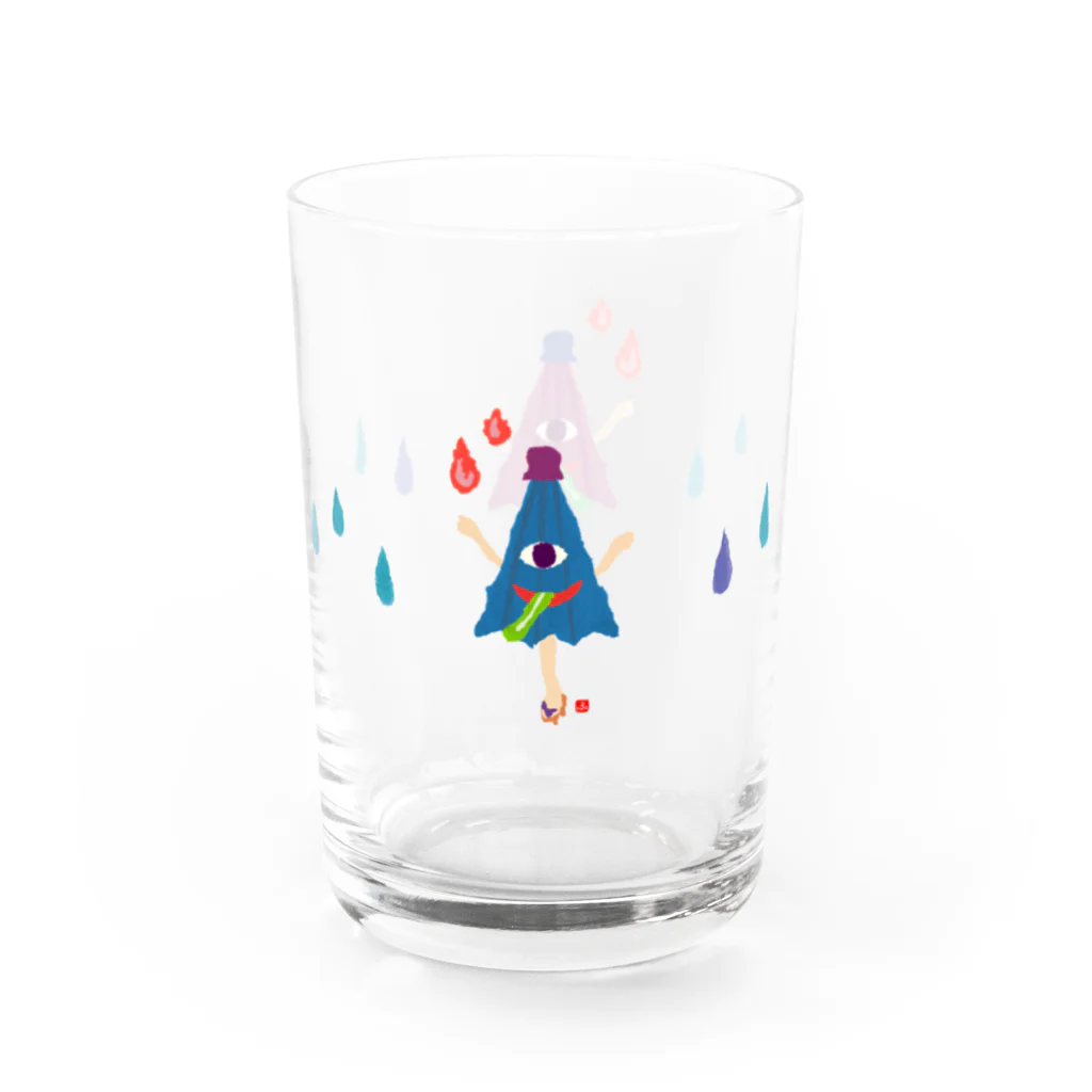 おばけ商店のおばけグラス＜雨降り傘おばけ＞ Water Glass :left