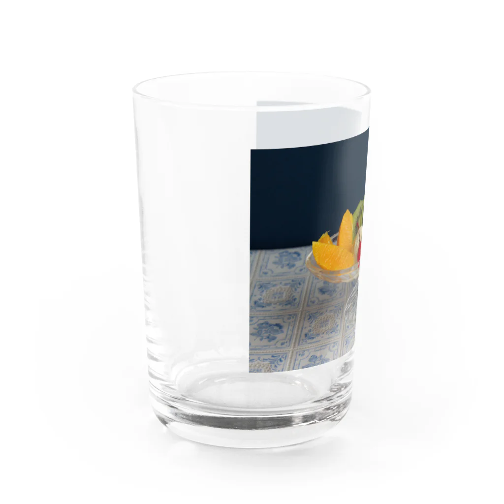 アルデンテウドンのプリンアラモード Water Glass :left