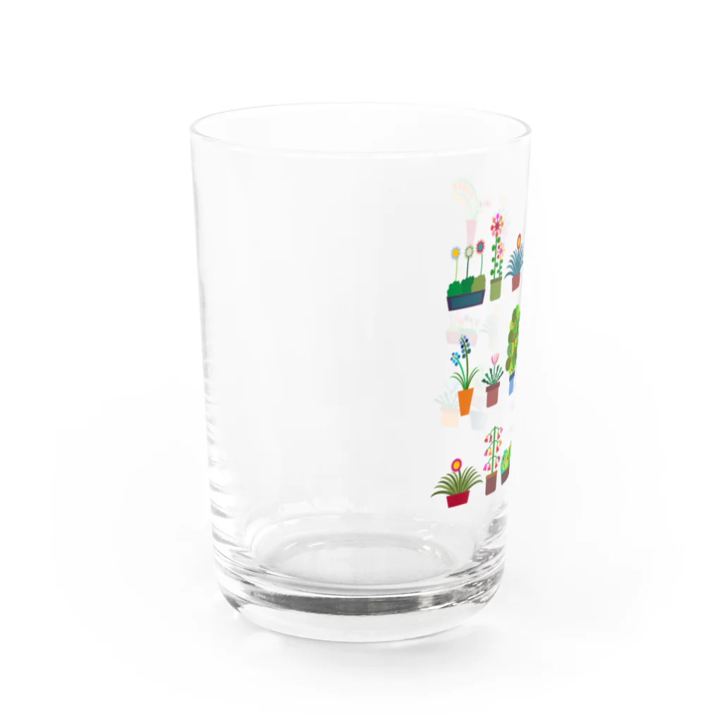 うさぎのきた道&の鉢植えたち集合 Water Glass :left