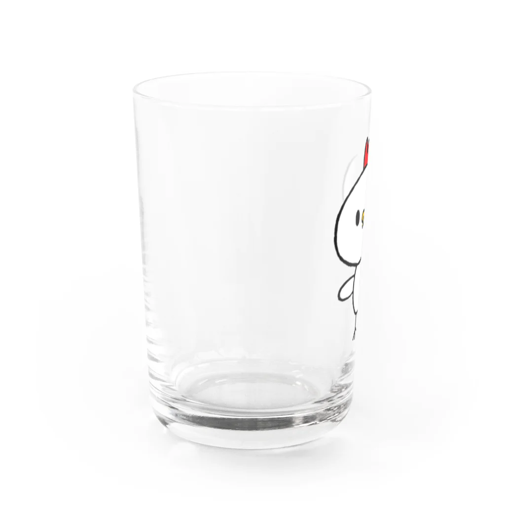 雌鶏商店のかわいいとりの雌鶏 Water Glass :left