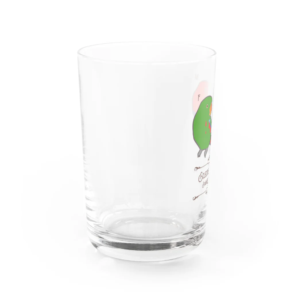 青いことり工房@徐行運転のオオハナラバーズ Water Glass :left