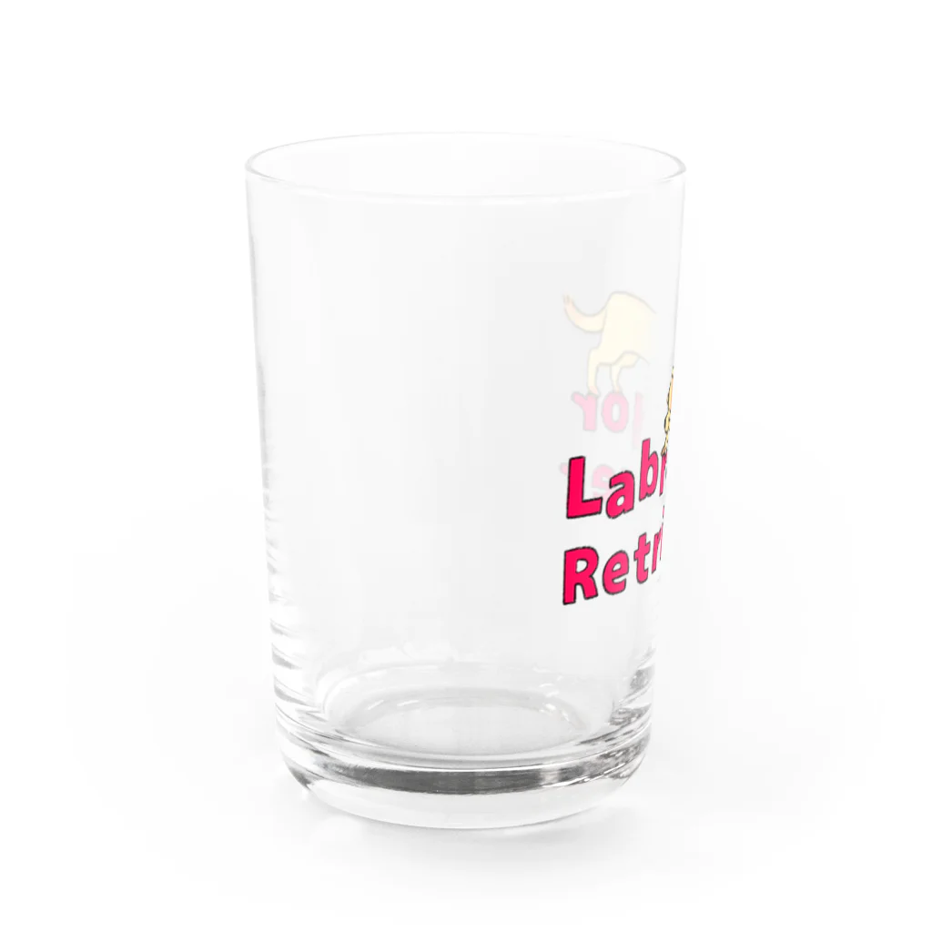 コハルビヨリ/イラスト・似顔絵のラブラドールイエロー Water Glass :left