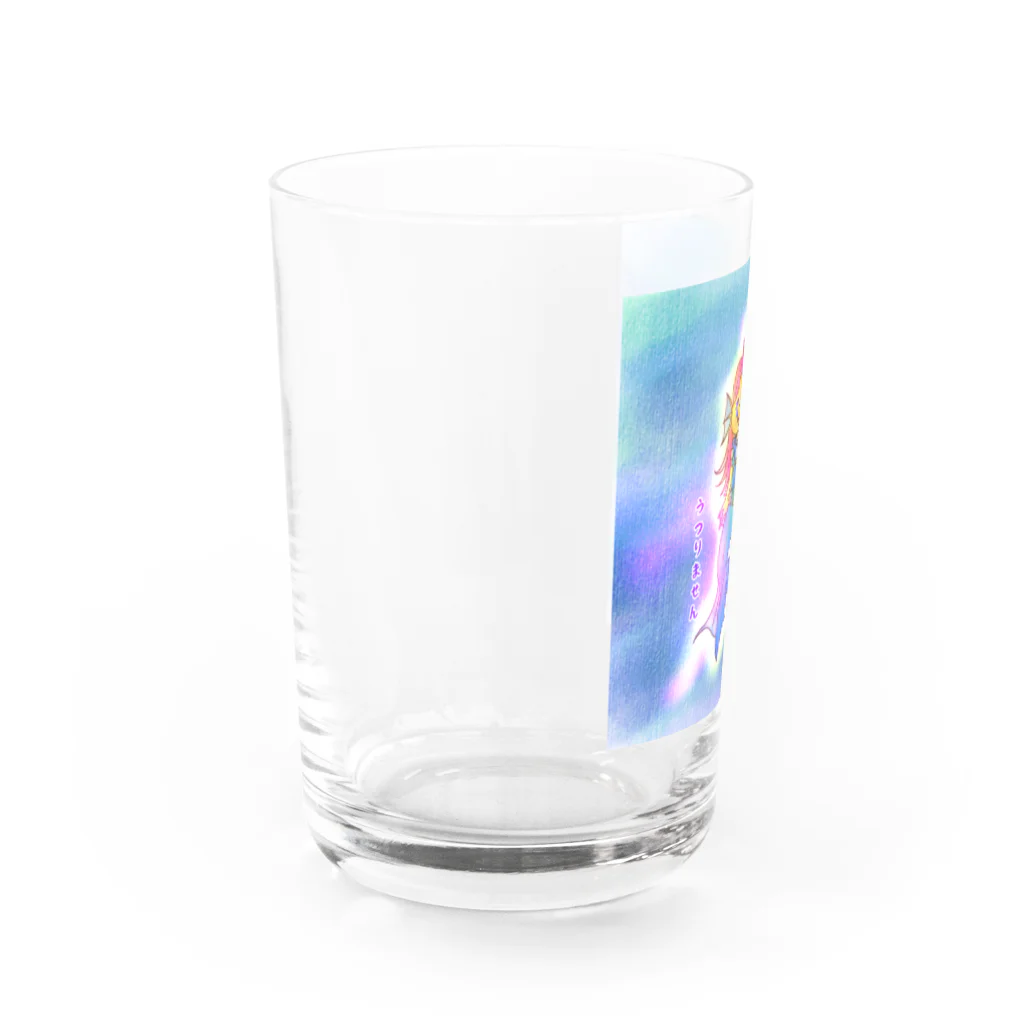 ぱんだうさぎ亭リズの花粉症告知のアマビエ様 Water Glass :left