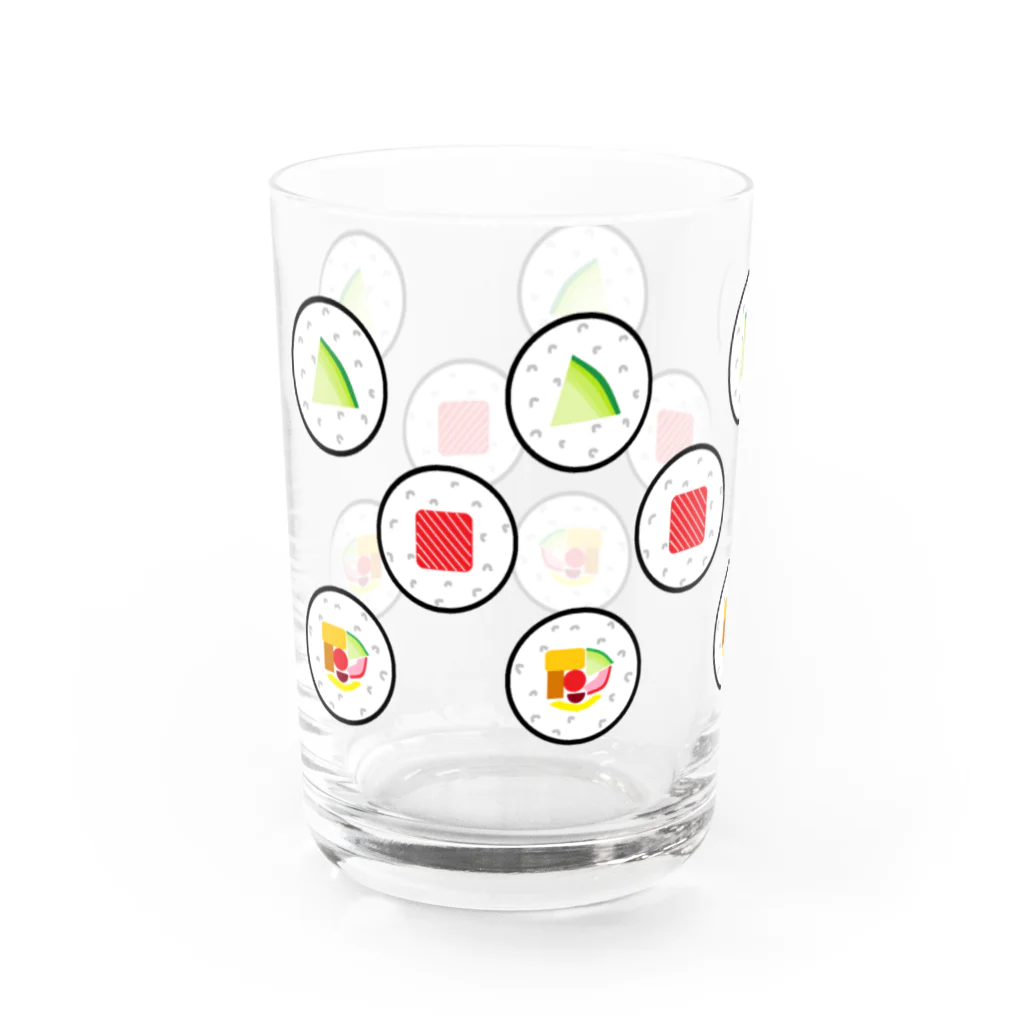 likesloveslikesの謎需要グラス（寿司MIX） Water Glass :left
