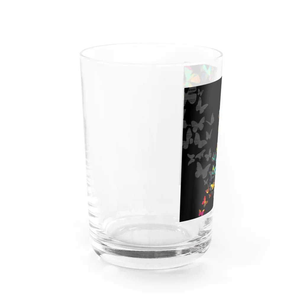 AKI*の蝶のオリジナルデザイン Water Glass :left