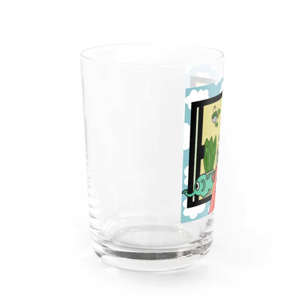 ゆるしょっぷのあくびぐらす　あさ Water Glass :left