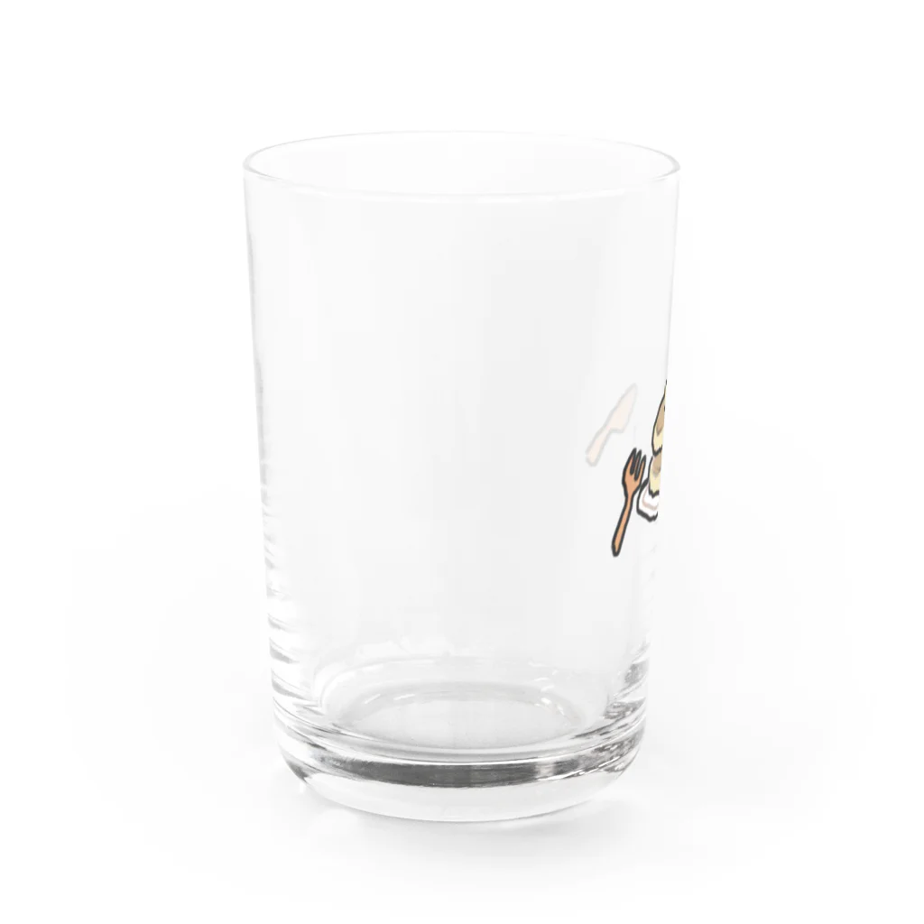 suzuri はちお店のホットケーキ Water Glass :left