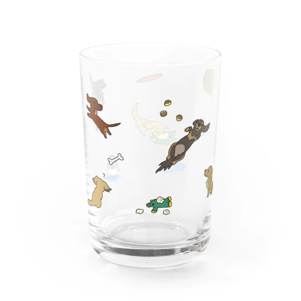 くろふぁの足の短いいぬ Water Glass :left