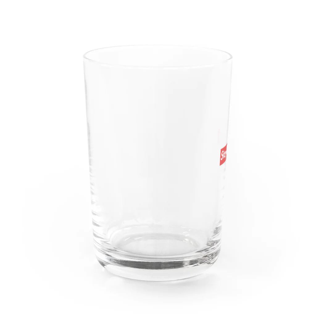 ほのぼの屋のStayhome・赤 Water Glass :left