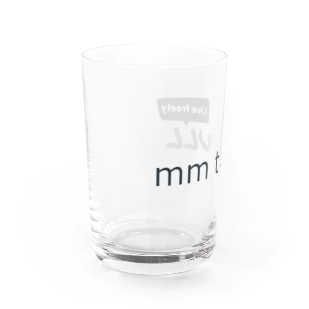 愛犬のドッグフード代を稼ぐTシャツ屋さんのロゴのみ Water Glass :left