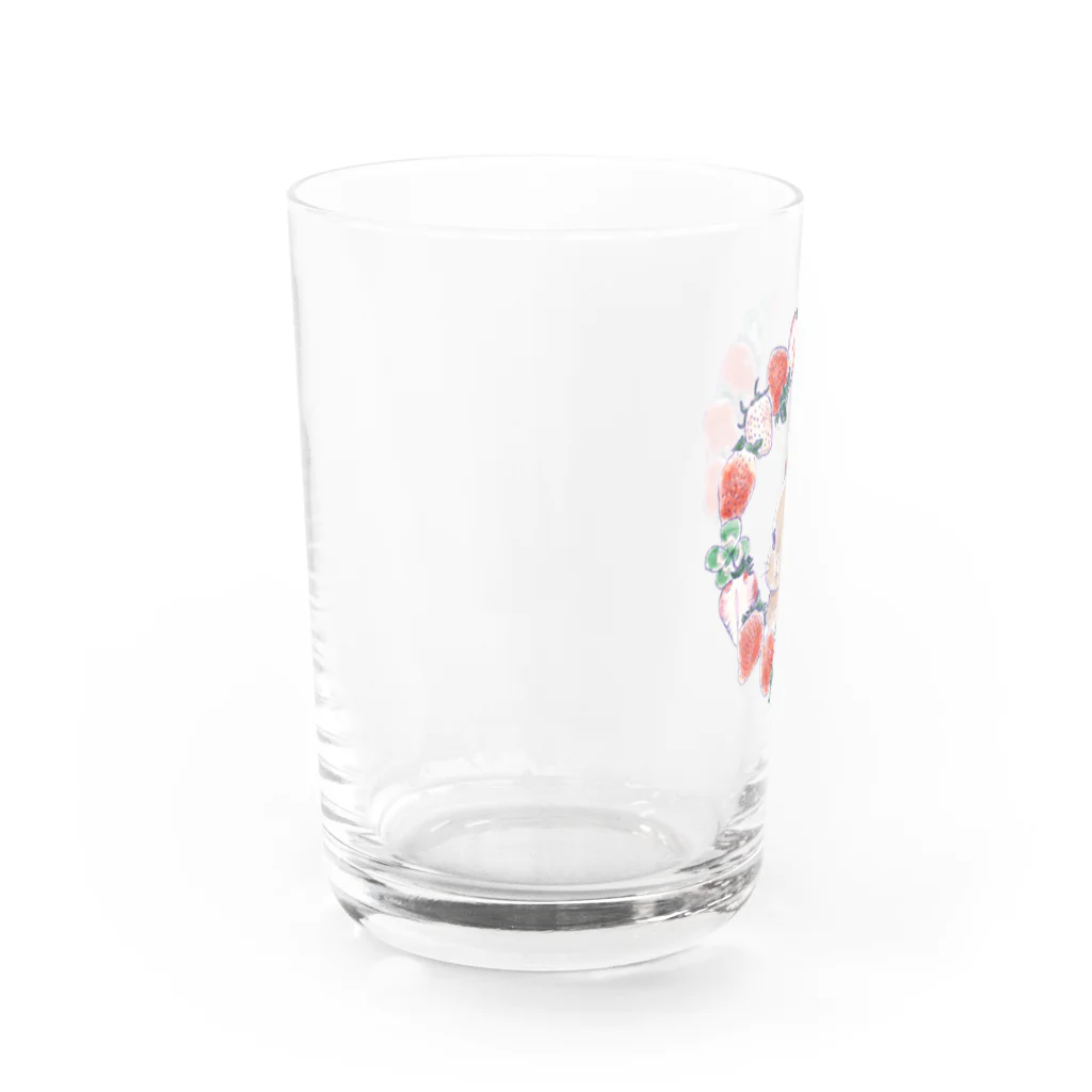 ECLAIR BUNNYのクレアといちご Water Glass :left