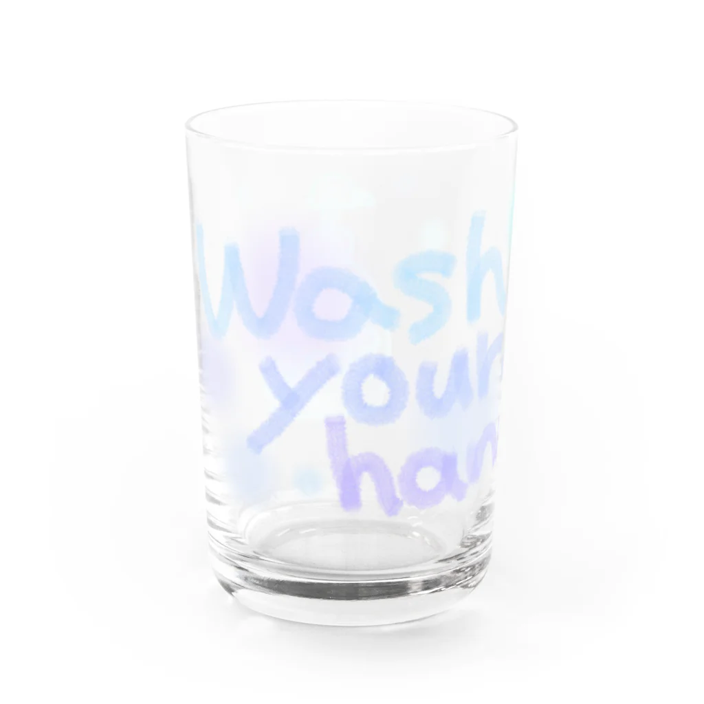 shop reikaの手洗いしようWash your hands Water Glass :left