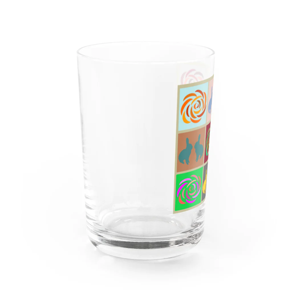 うさぎのきた道&のごばんのめCベタ Water Glass :left