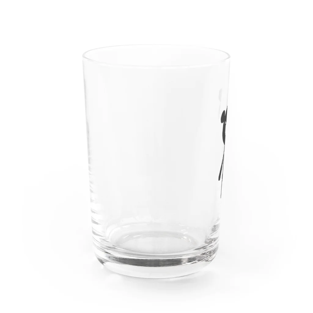 オザワミカのMONOKUMA-Black Water Glass :left