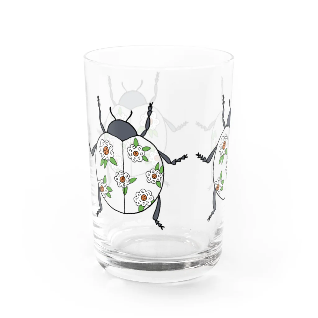 GYOBAYUMIの花柄てんとう虫 グラス Water Glass :left
