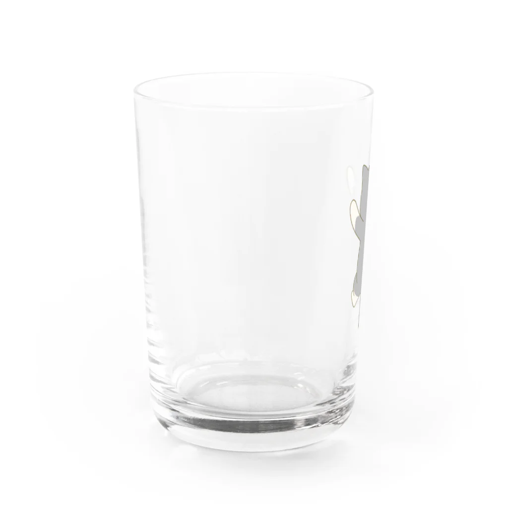 かわいいもののおみせ　いそぎんちゃくのしがみつく灰白猫 Water Glass :left