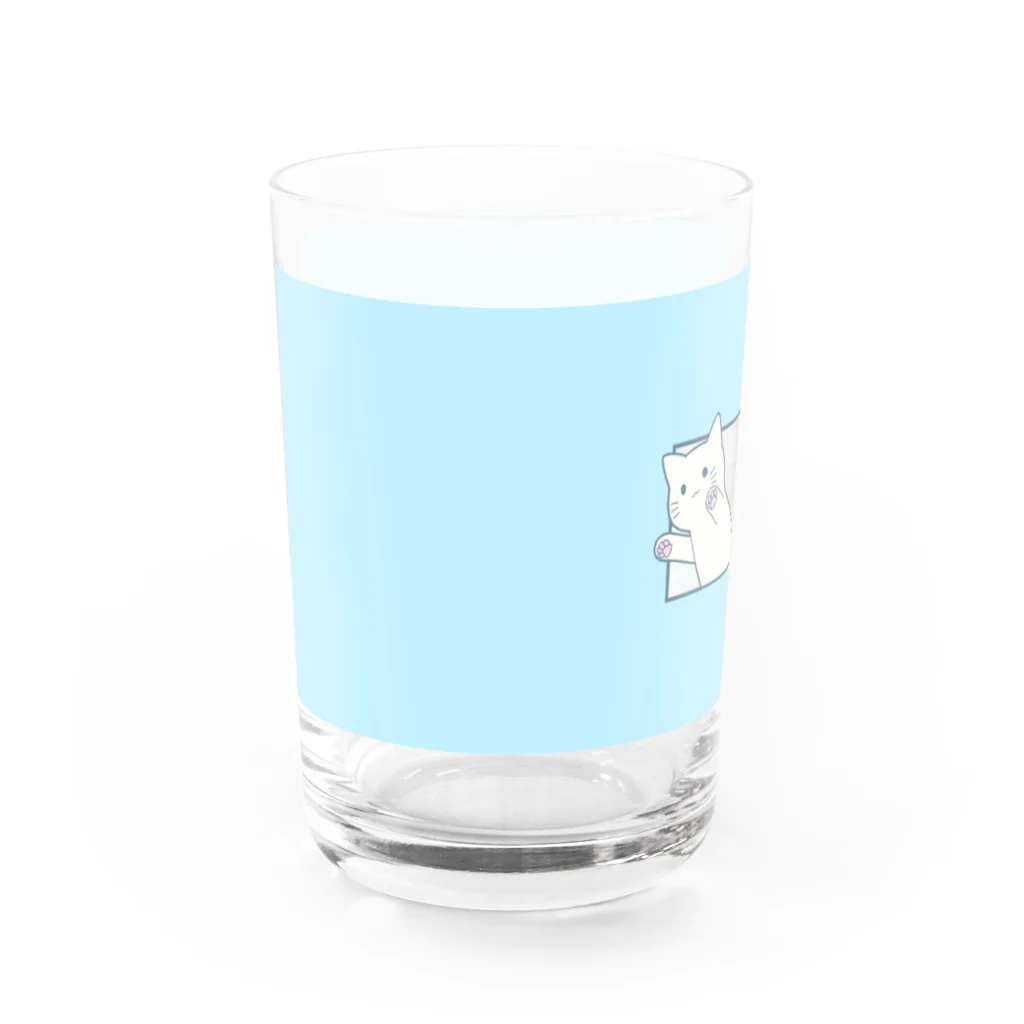 かわいいもののおみせ　いそぎんちゃくのとびだす猫 Water Glass :left